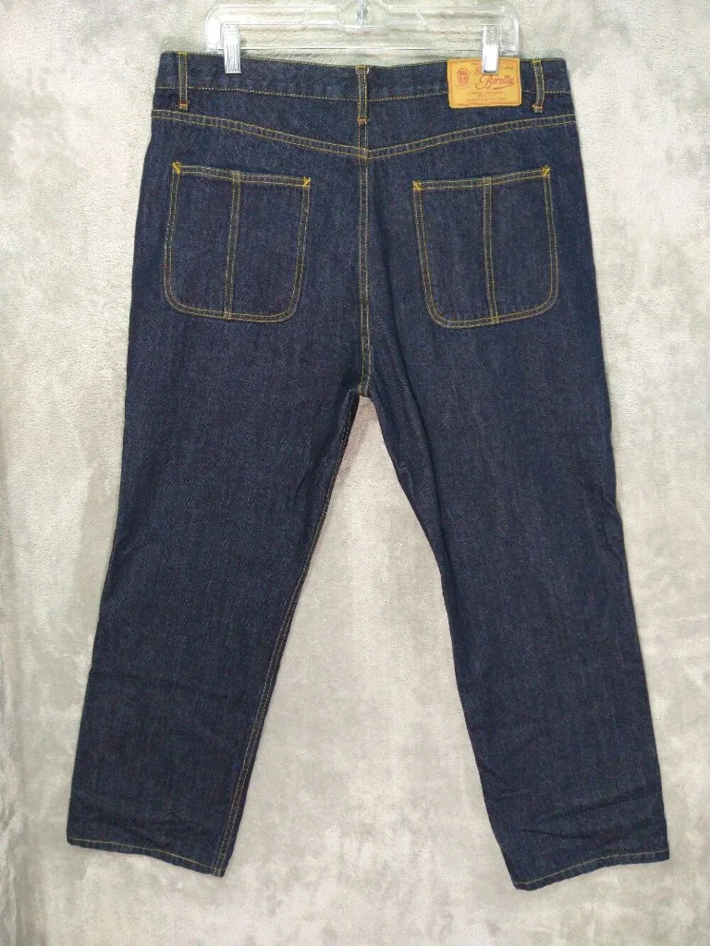 Beretta Jeans Mens 40x29 Blue Denim High Rise Straight Leg Vintage Dark Wash